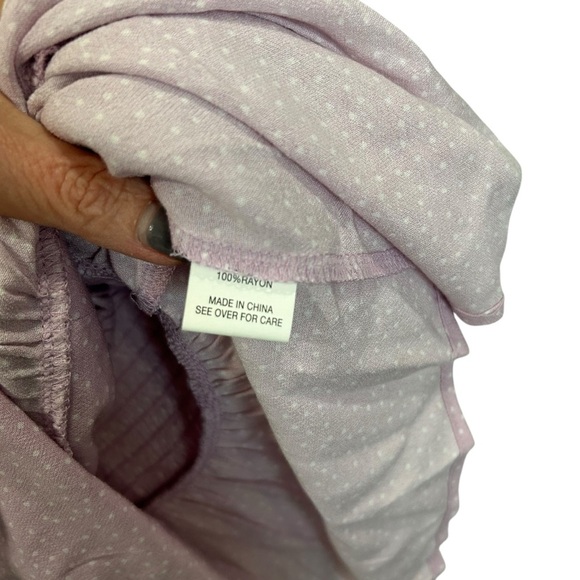 PacSun LA Hearts Tie Front Dotted Flowy Cami Blouse in Pink Size S - Picture 6 of 6